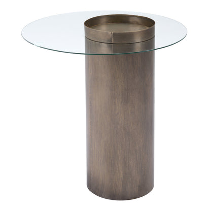Contemporary Antique Gold End Table-3