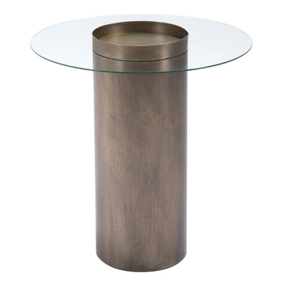 Contemporary Antique Gold End Table-5