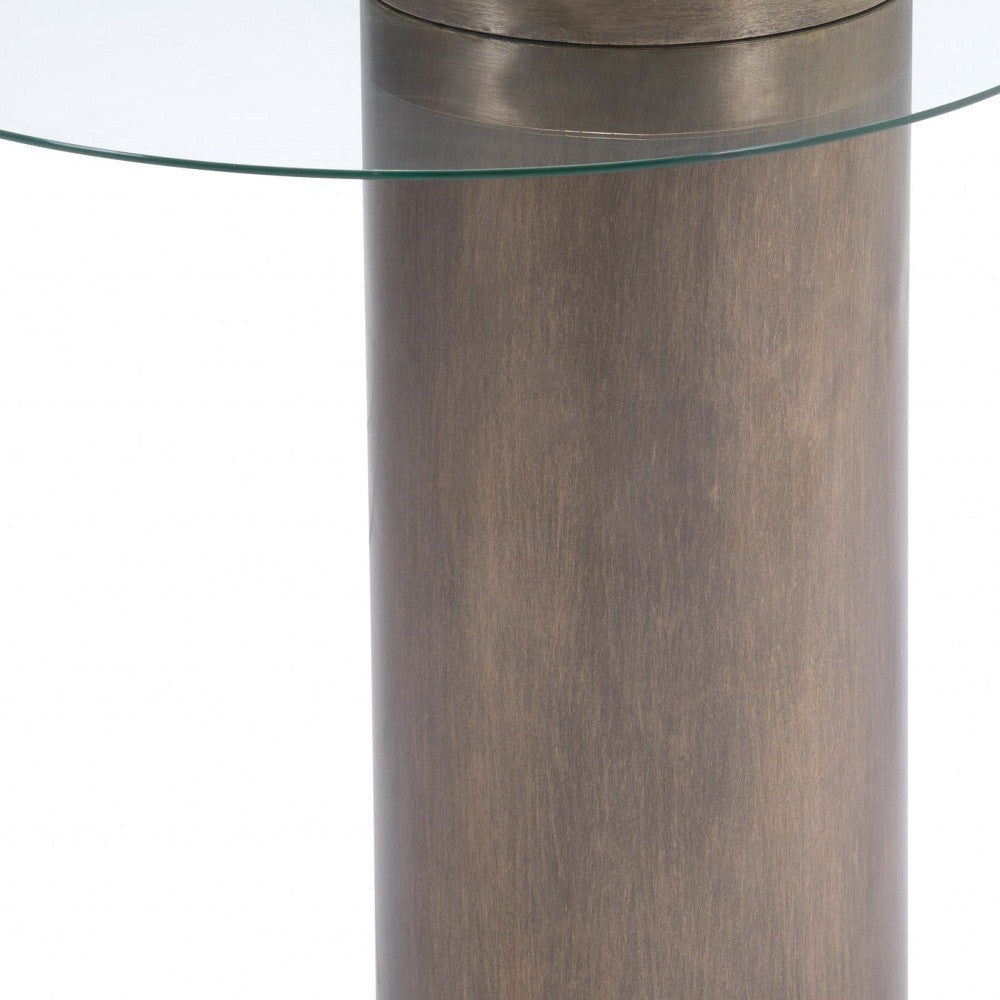Contemporary Antique Gold End Table-6