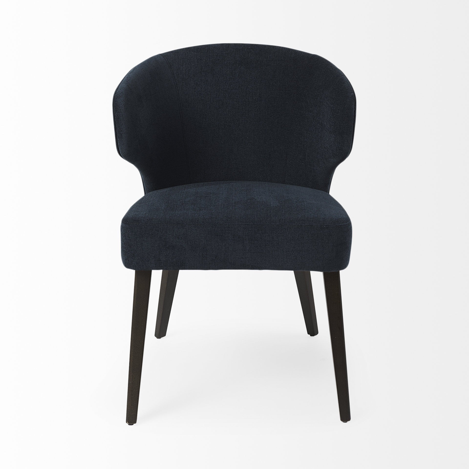 Navy Blue And Black Wingback Dining Side Chair-2
