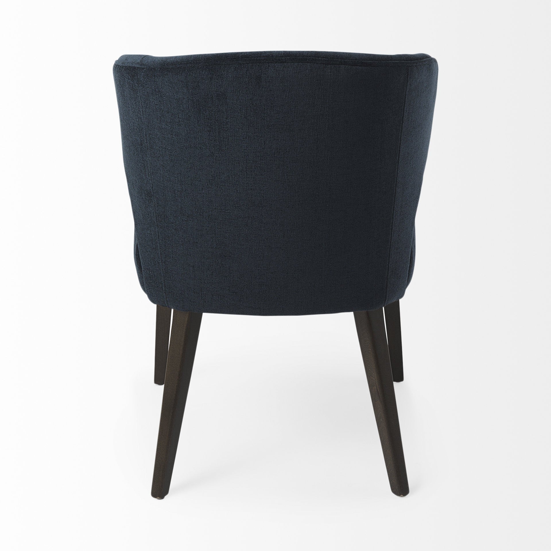 Navy Blue And Black Wingback Dining Side Chair-4