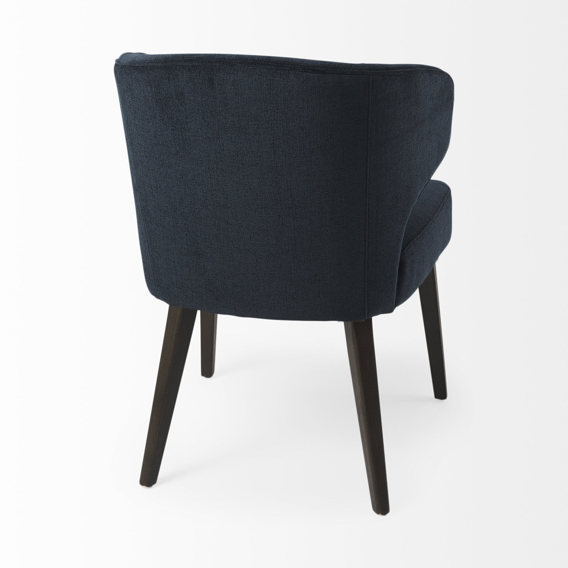 Navy Blue And Black Wingback Dining Side Chair-5