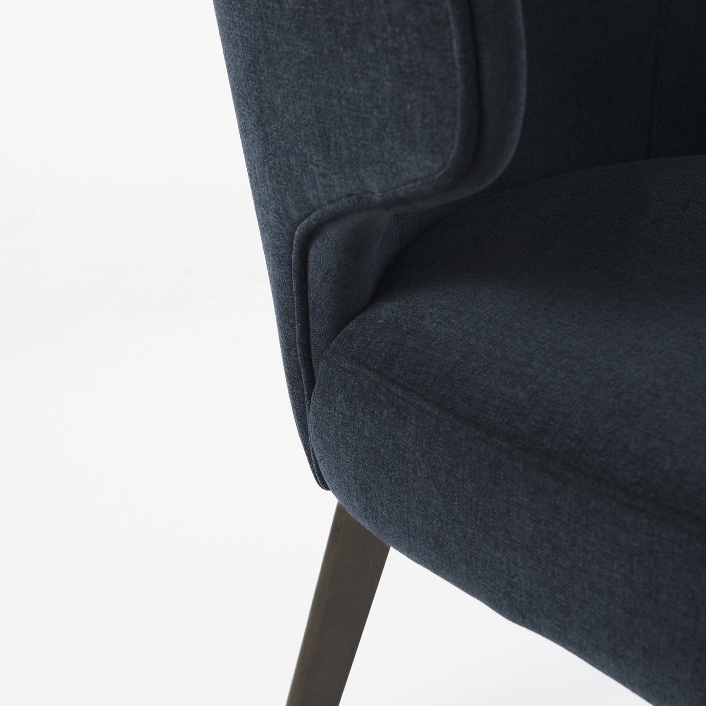 Navy Blue And Black Wingback Dining Side Chair-6