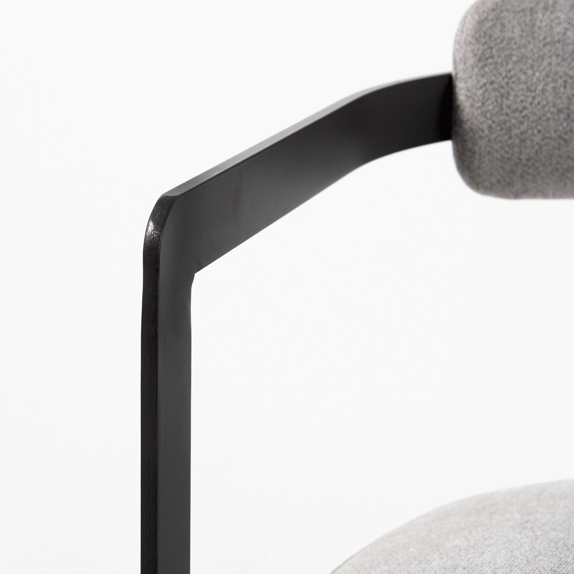 Gray And Black Upholstered Dining Arm Chair-7