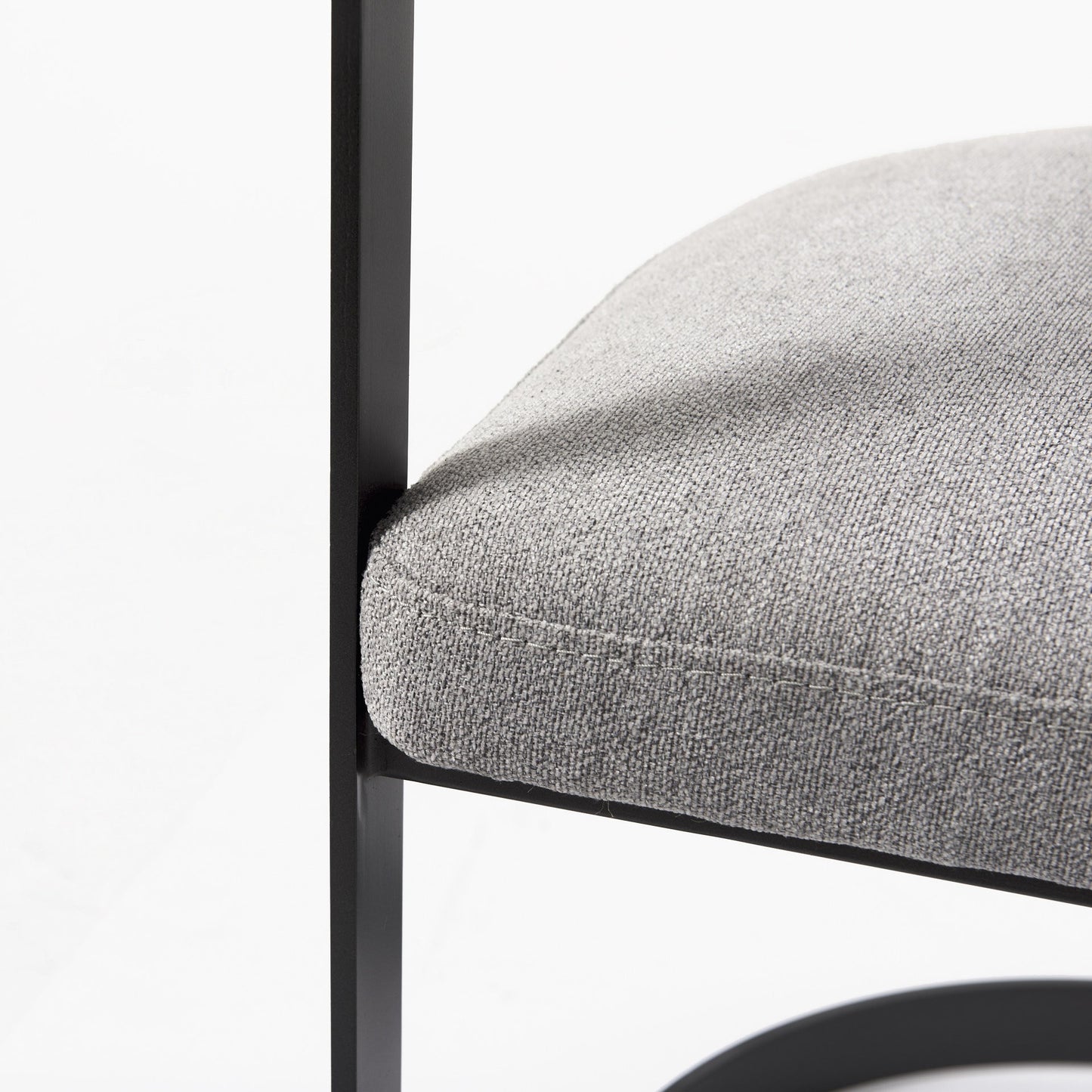 Gray And Black Upholstered Dining Arm Chair-8