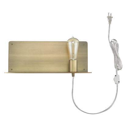 Dull Gold Shelf Wall Light-5