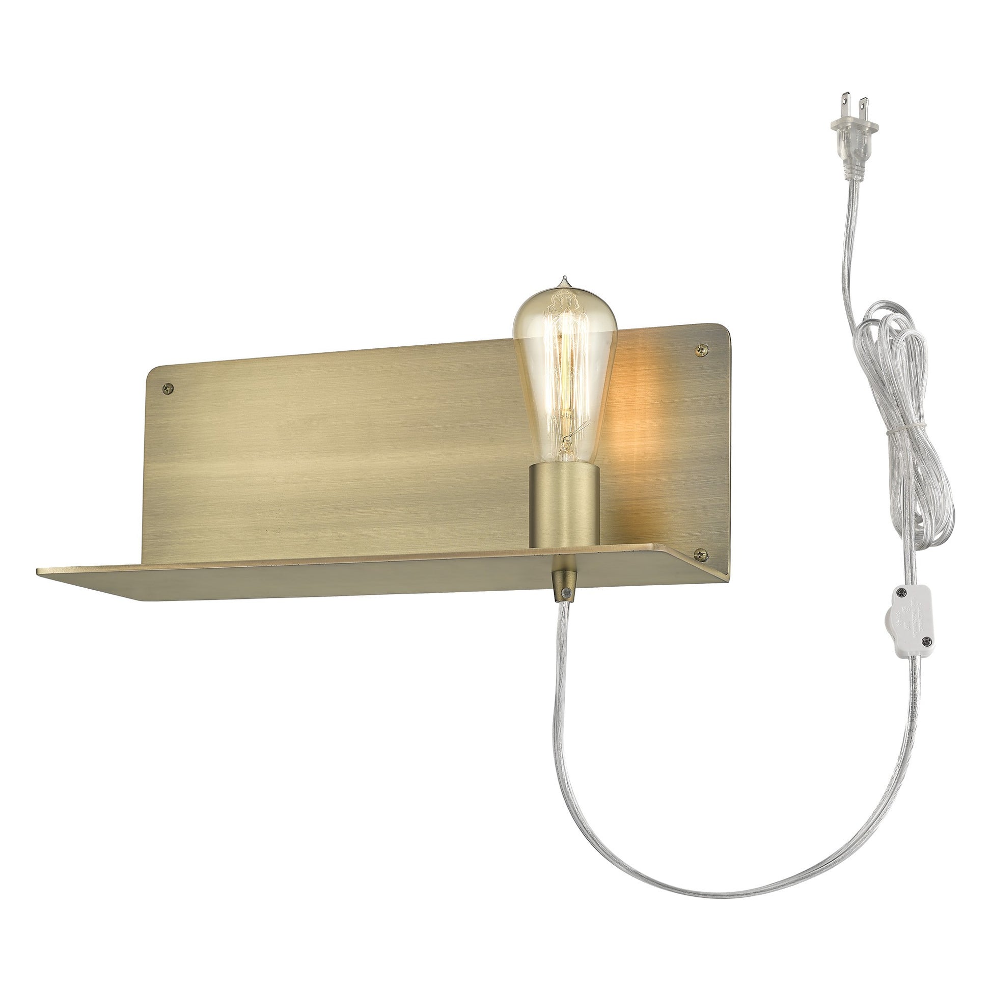 Dull Gold Shelf Wall Light-7