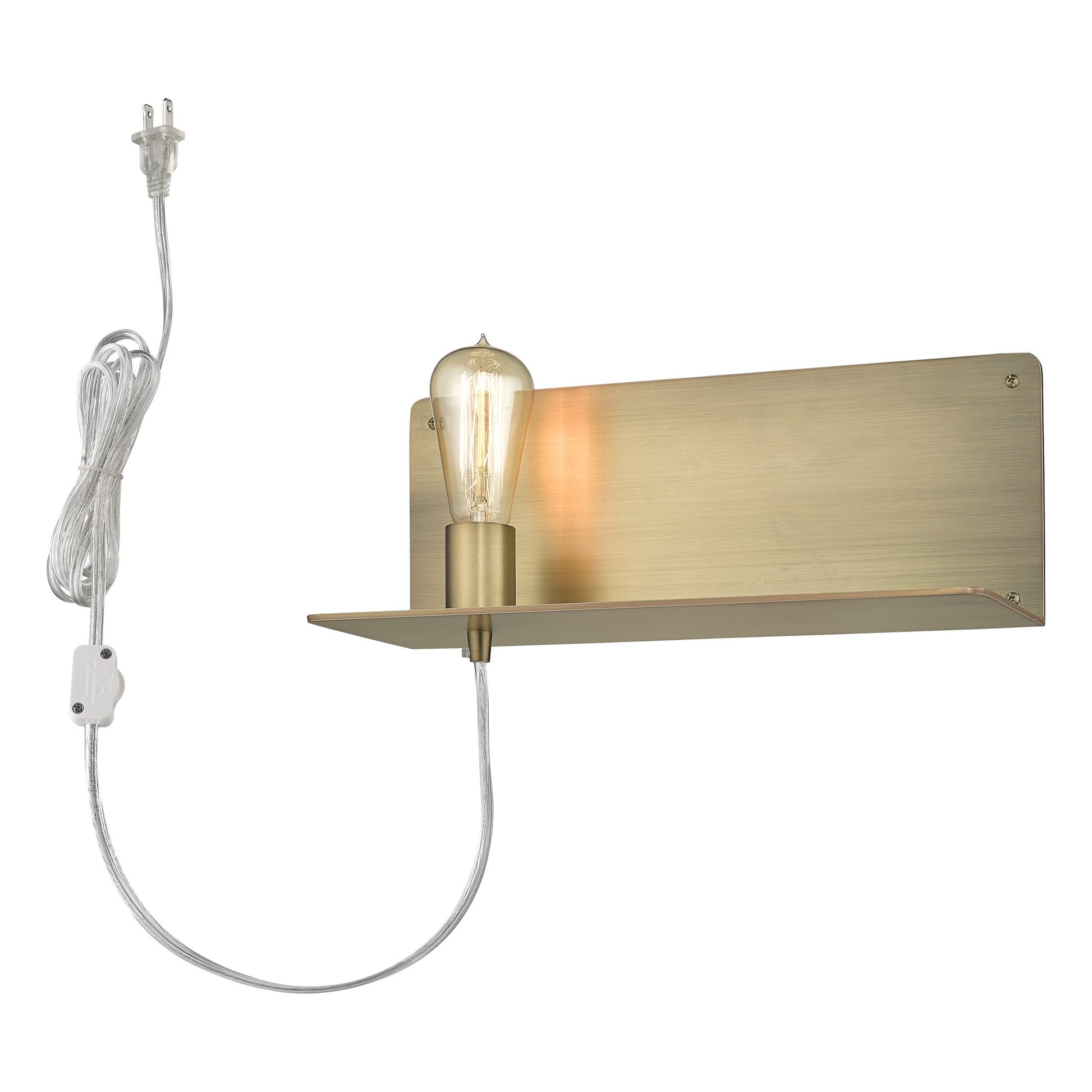 XL Dull Gold Shelf Wall Light-7