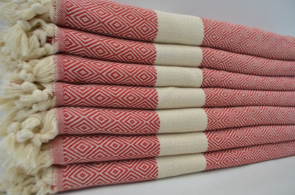 VENICE RED TURKISH TOWEL-3