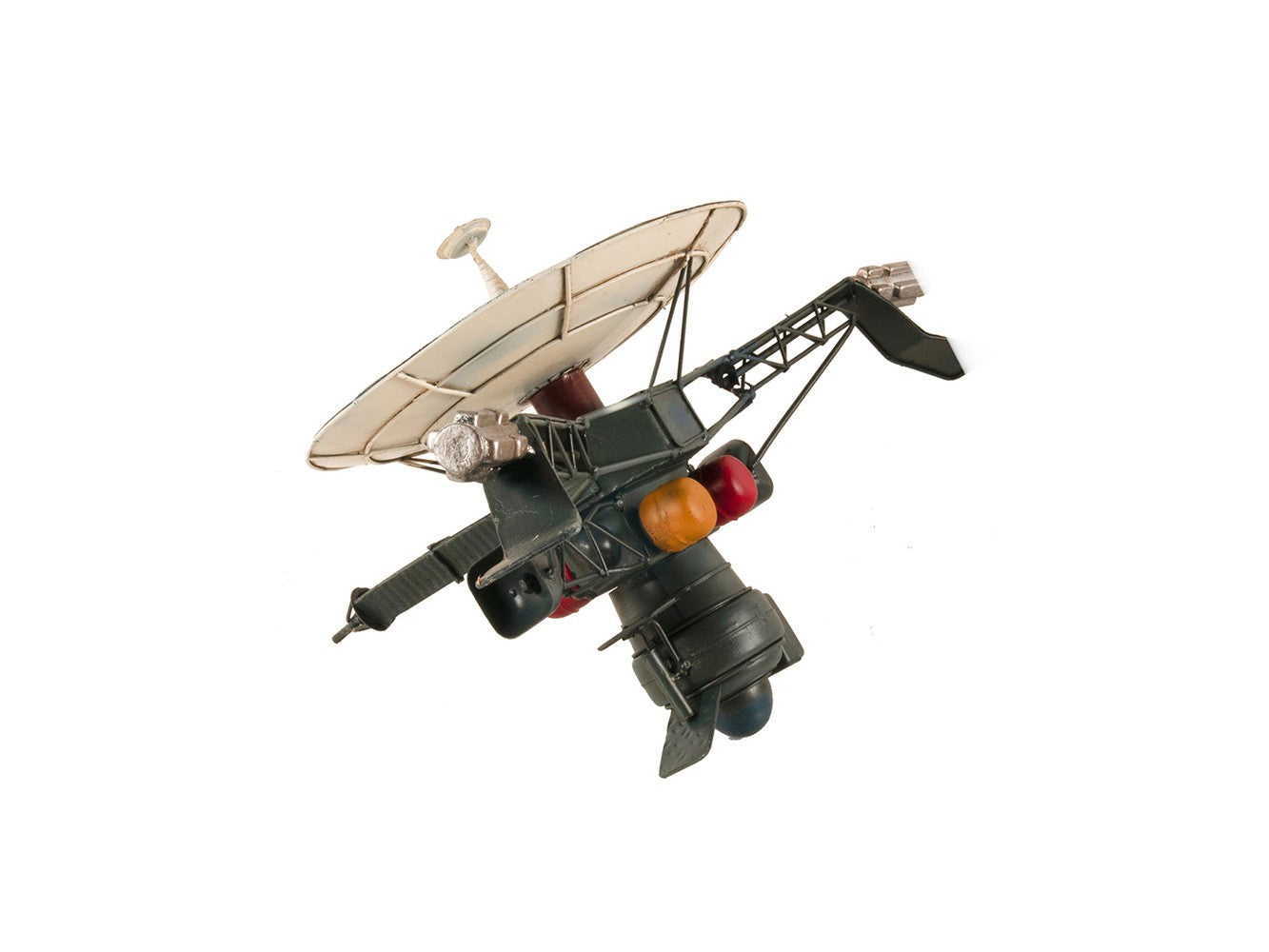 11" Dark Green Metal Hand Painted Model Airplane Tabletop Sculpture-7