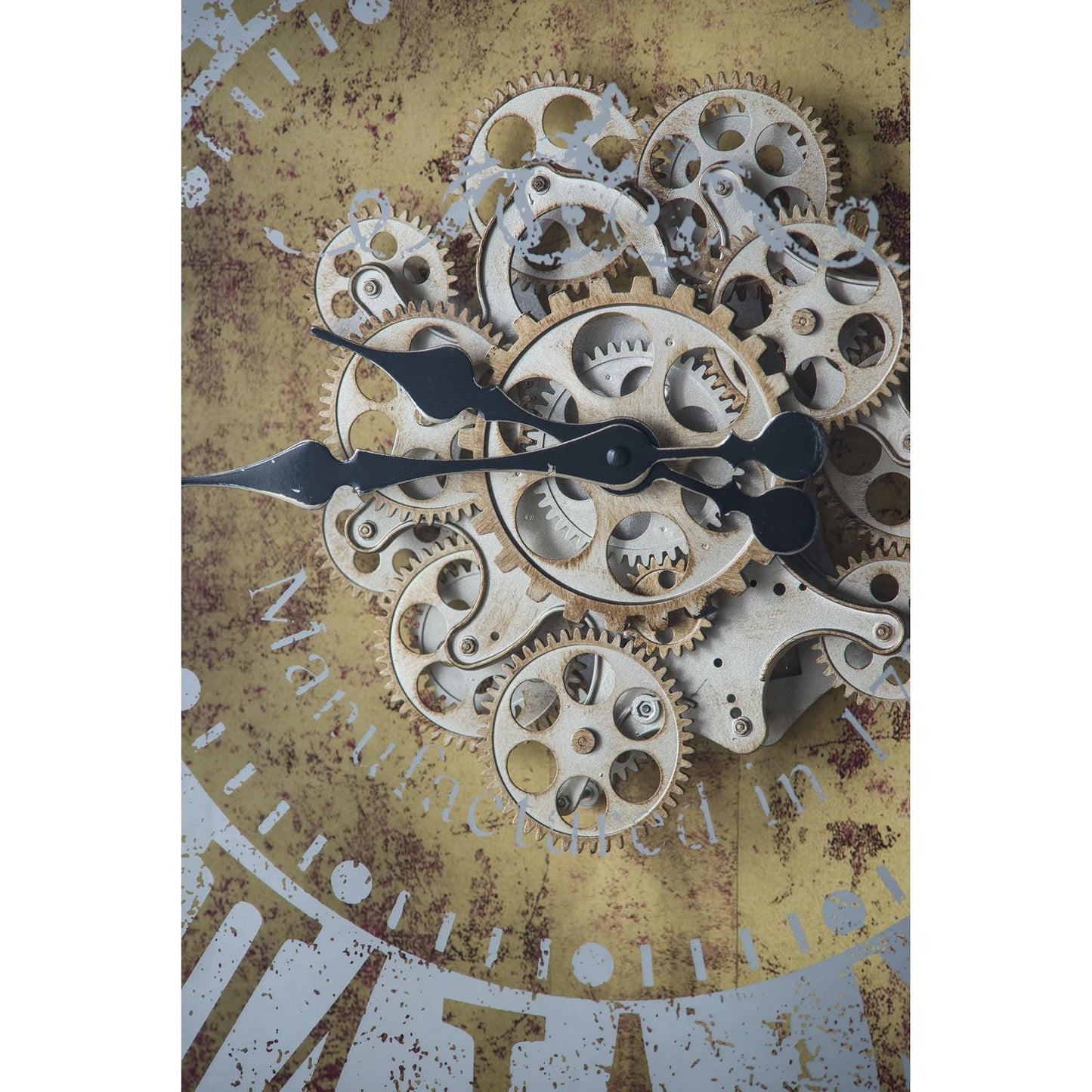 Silver And Gold Antique Style Square Wall Clock-2