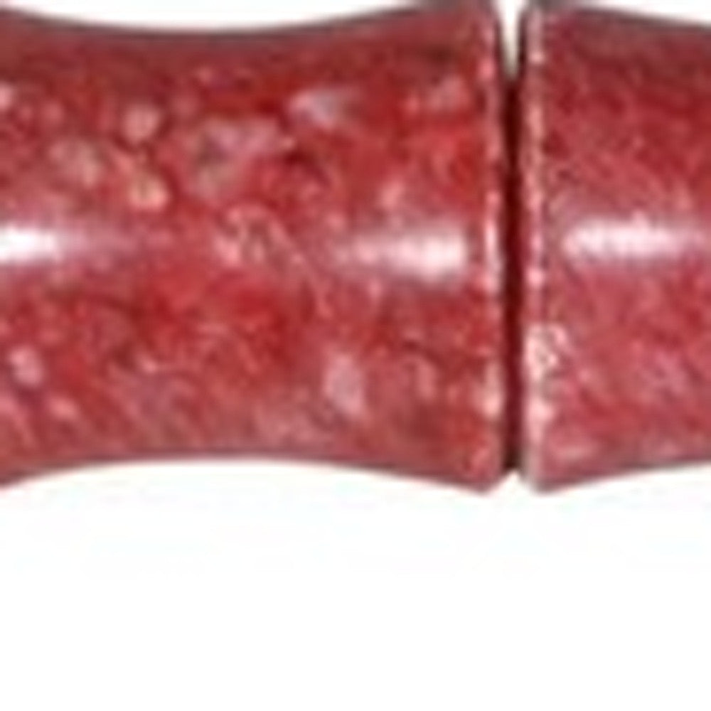 Red Spotted Jade Faux Bamboo Decorative Calligraphy Brush-2