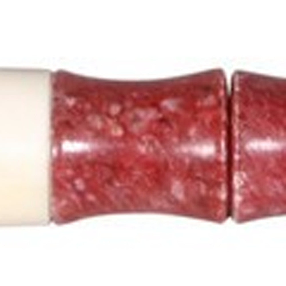 Red Spotted Jade Faux Bamboo Decorative Calligraphy Brush-3