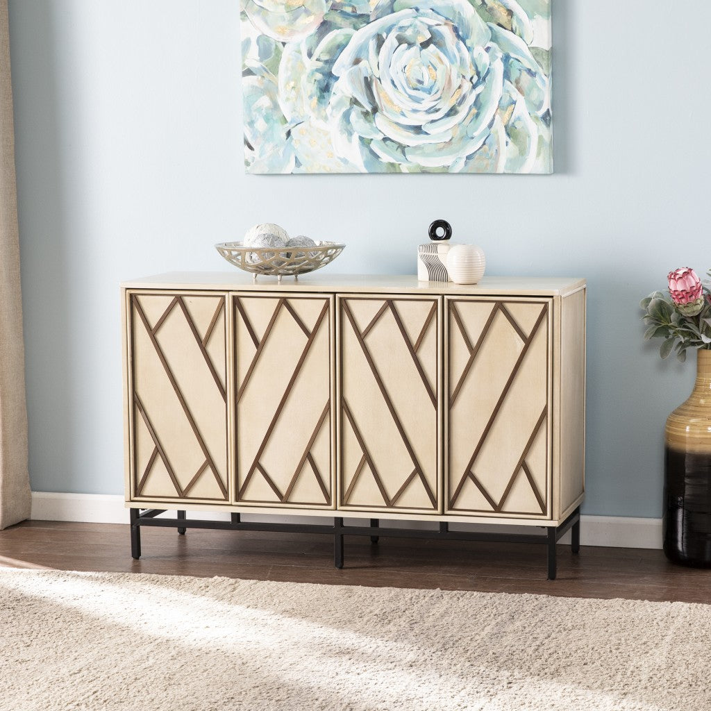 Champagne Deco Buffet Storage Cabinet-6