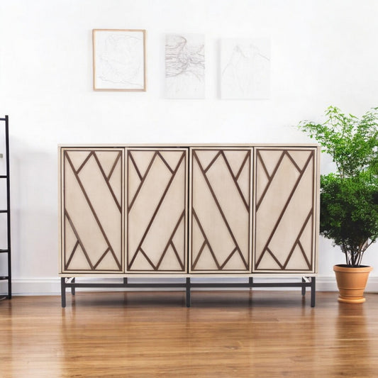 Champagne Deco Buffet Storage Cabinet-0