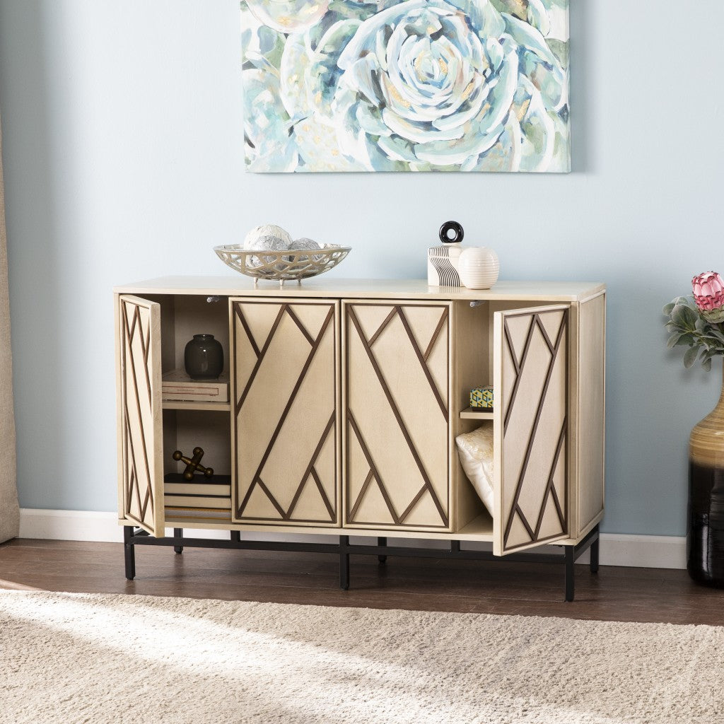 Champagne Deco Buffet Storage Cabinet-8