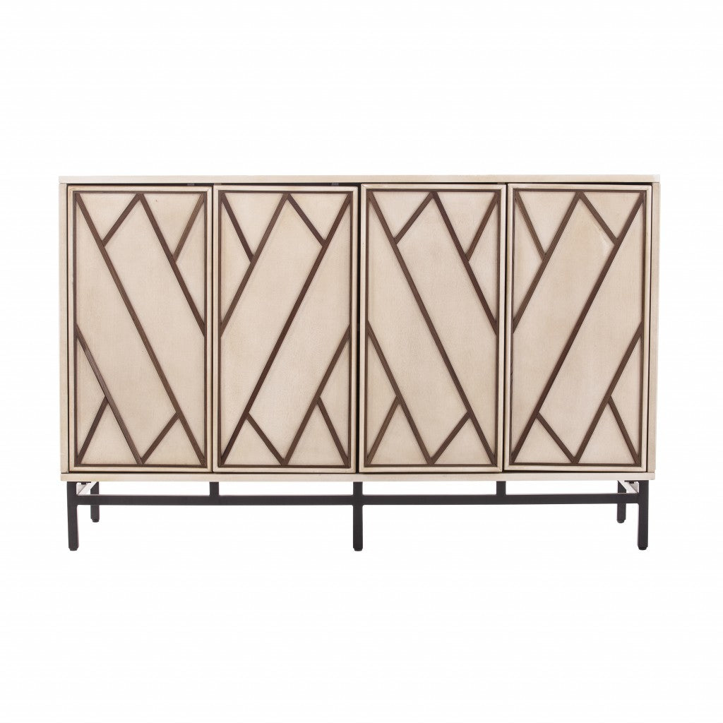 Champagne Deco Buffet Storage Cabinet-1