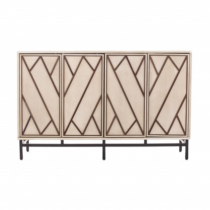 Champagne Deco Buffet Storage Cabinet-1
