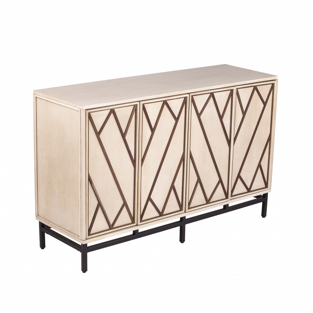 Champagne Deco Buffet Storage Cabinet-2