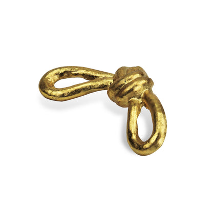 6" Gold Rustic Cast Iron Knot Tabletop Sculpture-1