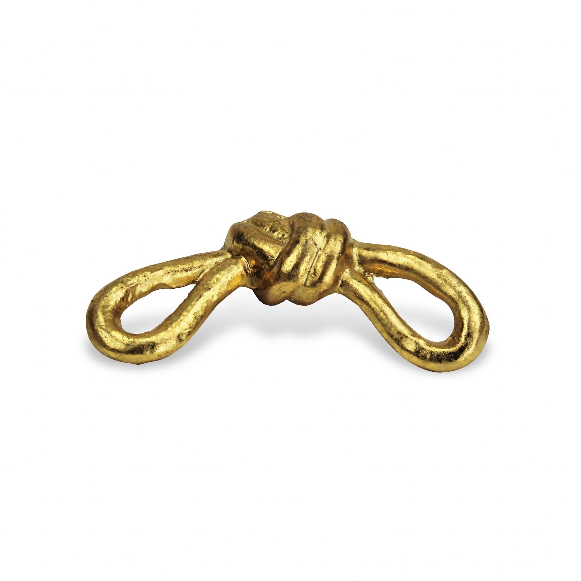 6" Gold Rustic Cast Iron Knot Tabletop Sculpture-3