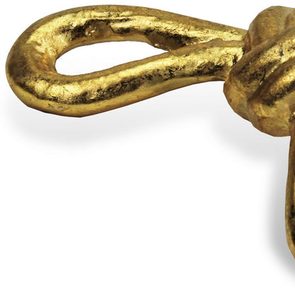 6" Gold Rustic Cast Iron Knot Tabletop Sculpture-7