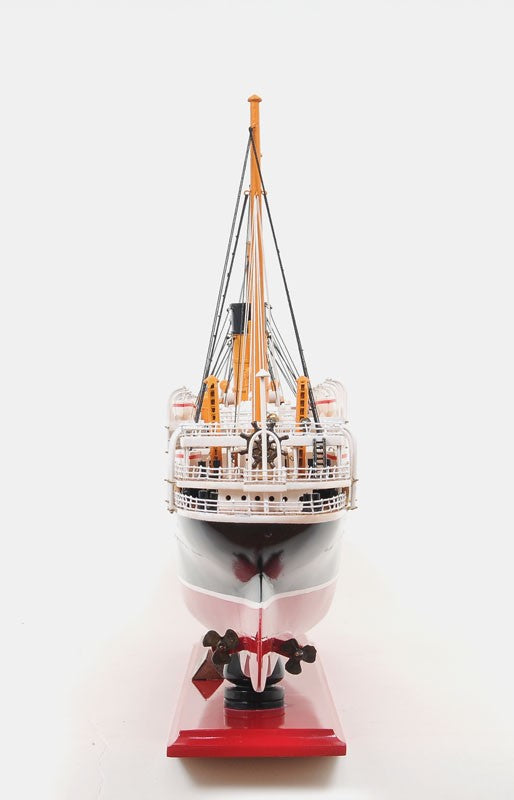13" Black and Red Solid Wood Hand Painted RMS Empress of Ireland Model Boat-6