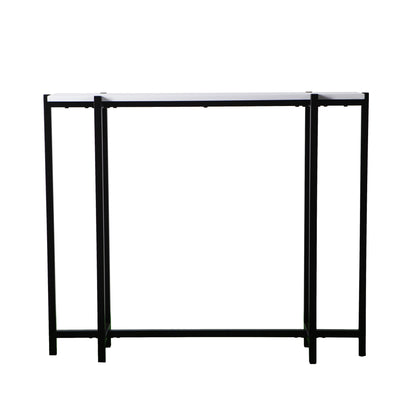 36" White and Black Frame Console Table-3