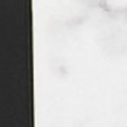 39" White and Black Faux Marble Sled Console Table-5