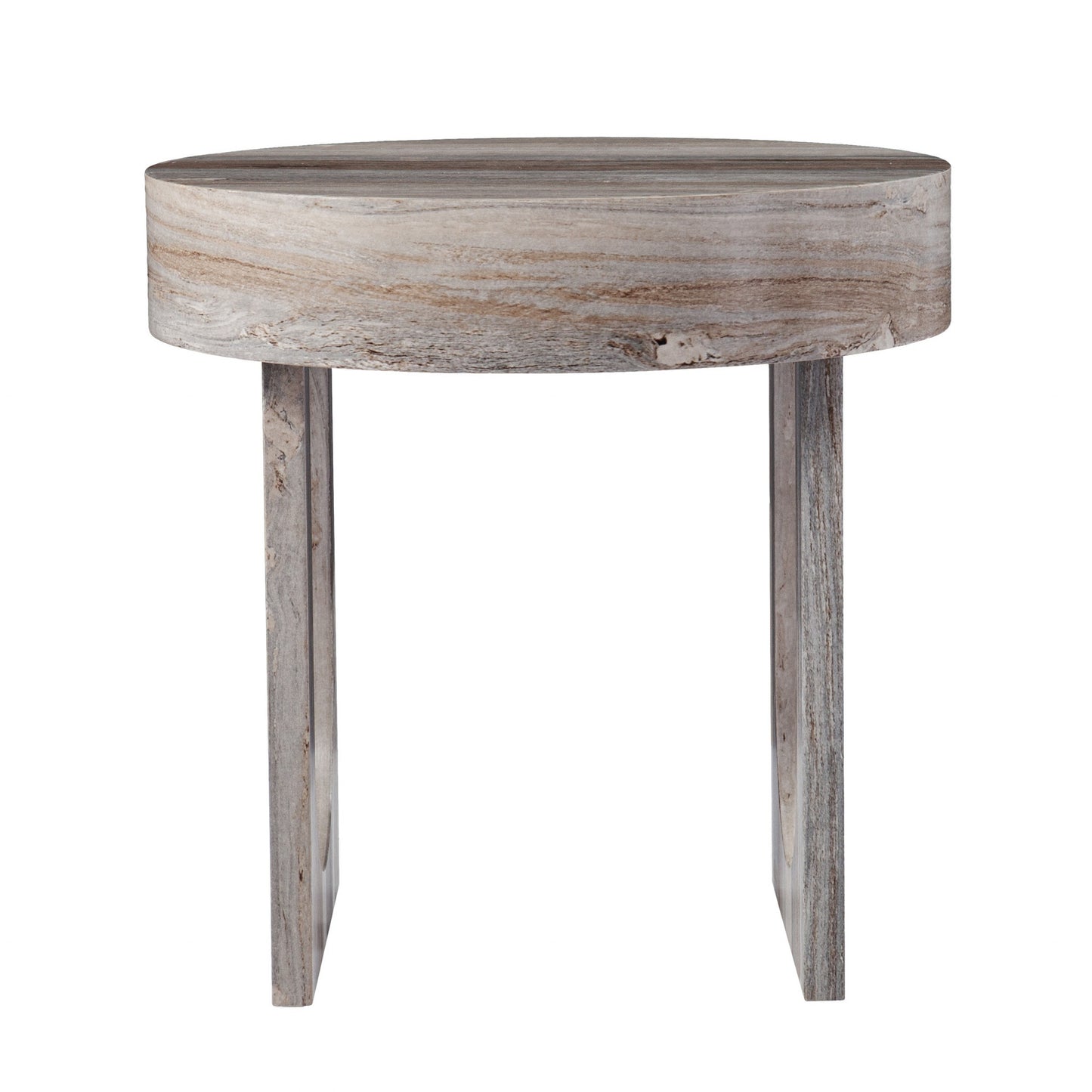 20" Brown Manufactured Wood Round End Table-0