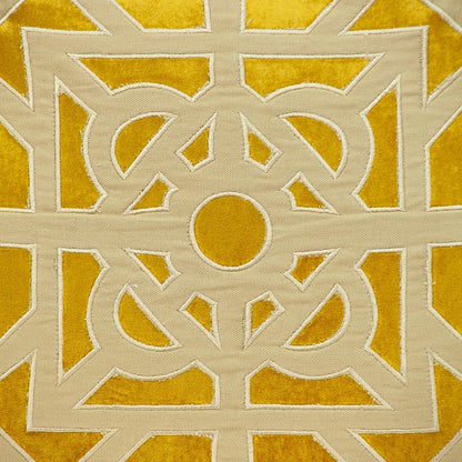 18" Mustard Yellow Velvet Throw Pillow-5