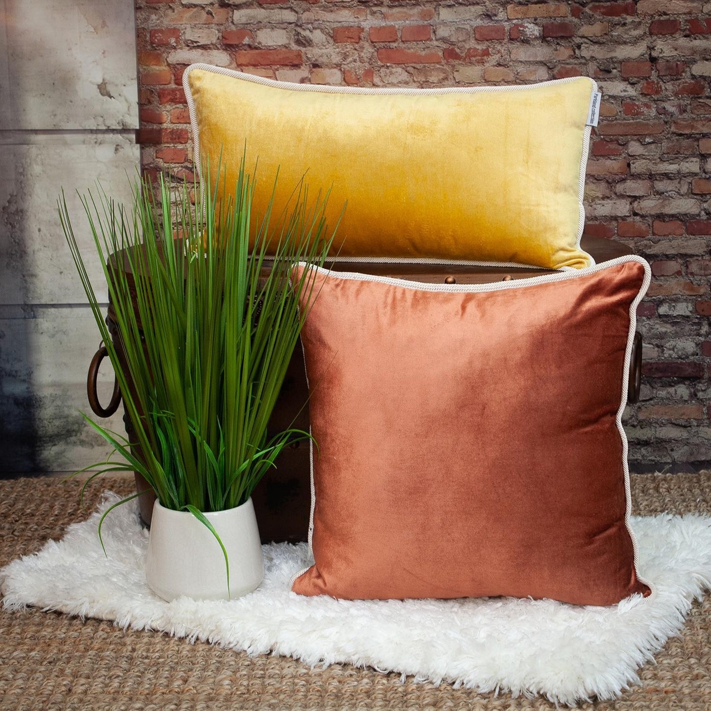 20" Gold Throw Pillow-4