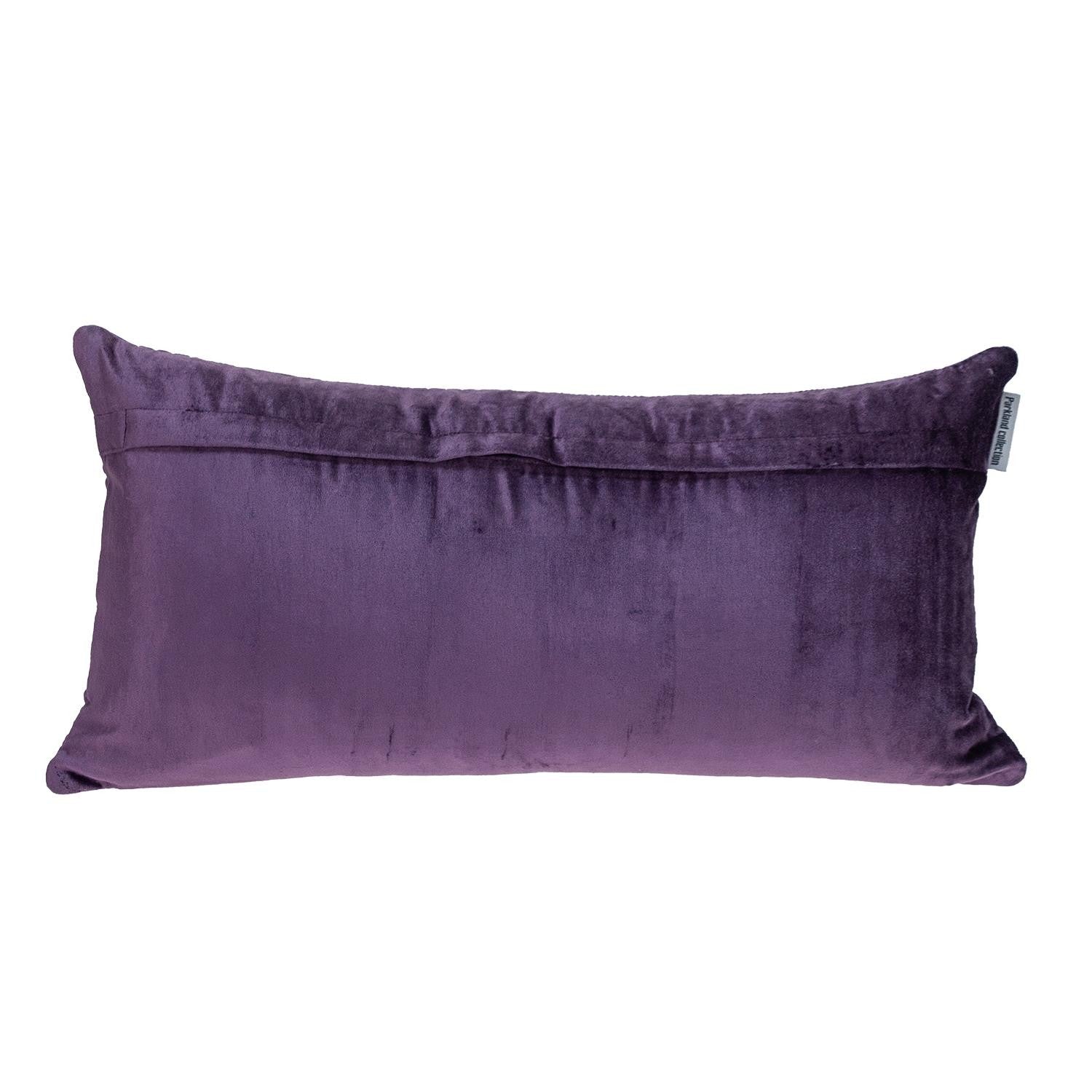 12" X 24" Purple Cotton Blend Throw Pillow-2
