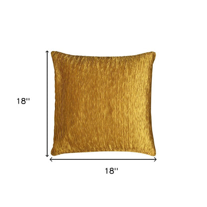 18" Gold Cotton Throw Pillow-3