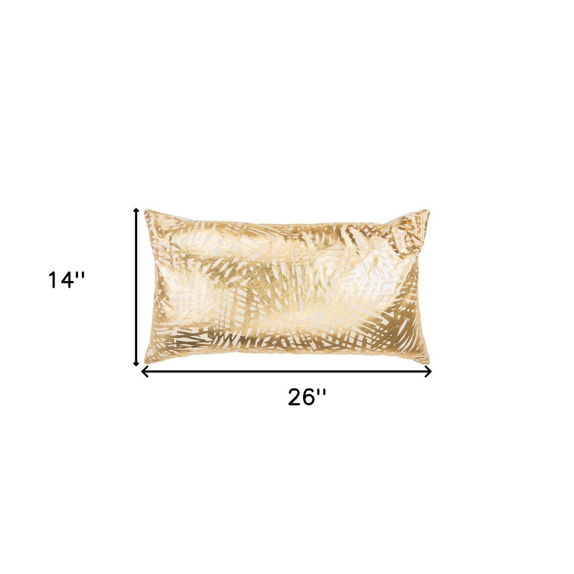 Gold Foil Etched Pattern Lumbar Pillow-4