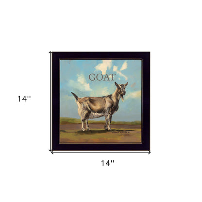 Gracey the Goat Black Framed Print Wall Art-5
