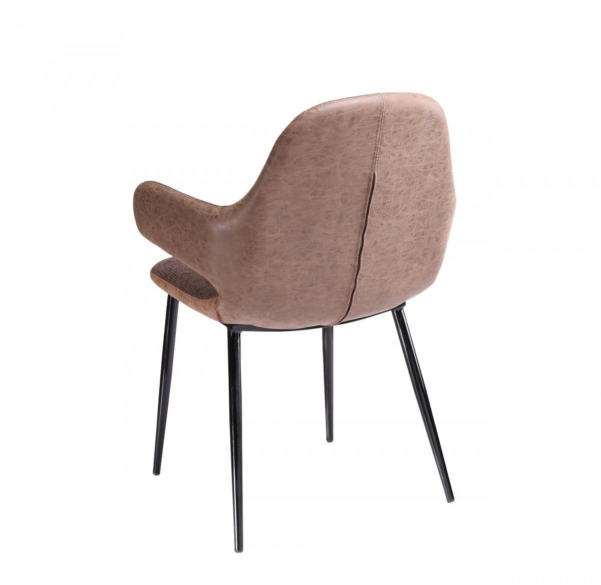 23" Brown And Black Upholstered Arm Chair-2