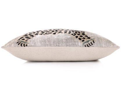 Luxury Leopard Print Silk Velvet Throw Pillow 16x24 – Handmade Animal Motif Lumbar Cushion-3