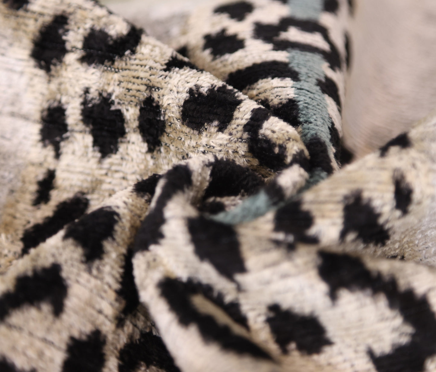 Luxury Leopard Print Silk Velvet Throw Pillow 16x24 – Handmade Animal Motif Lumbar Cushion-2