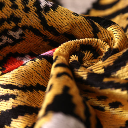 Handmade Tiger Design Velvet Lumbar Pillow 16x24 – Bold Artisan Statement Cushion-1