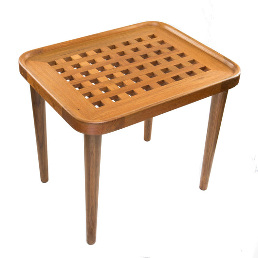 18" Brown Solid Wood Rectangular End Table-0