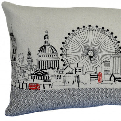 14" X 24" Cream Hometown Pride Wool Lumbar Throw Pillow-2