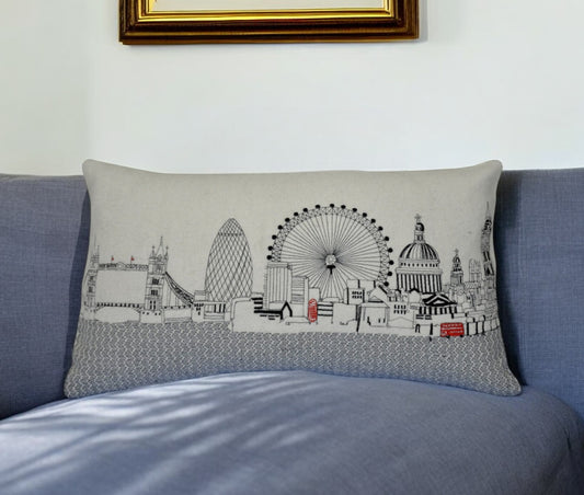 14" X 24" Cream Hometown Pride Wool Lumbar Throw Pillow-0