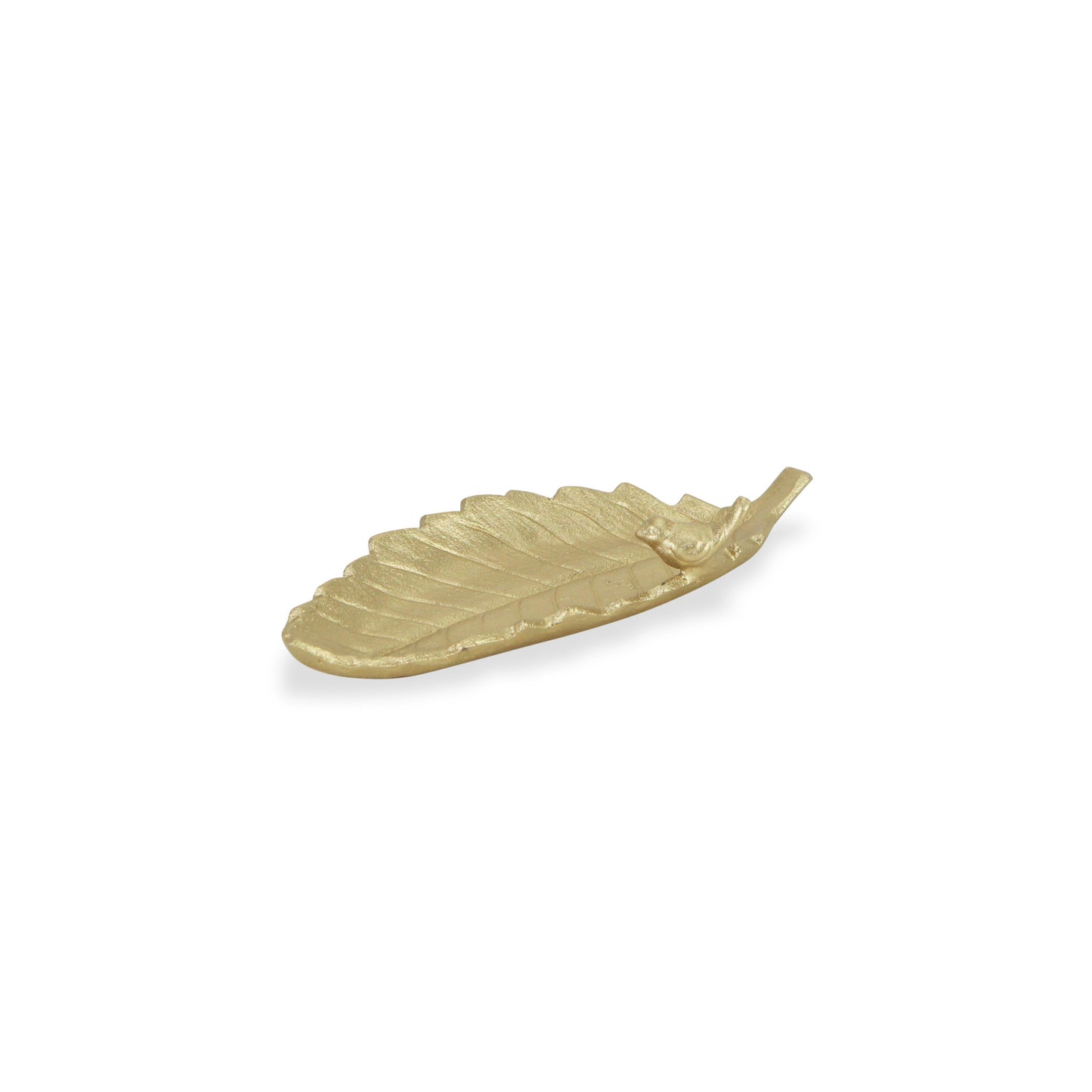 10" Gold Leaf Metal Handmade Tray-0