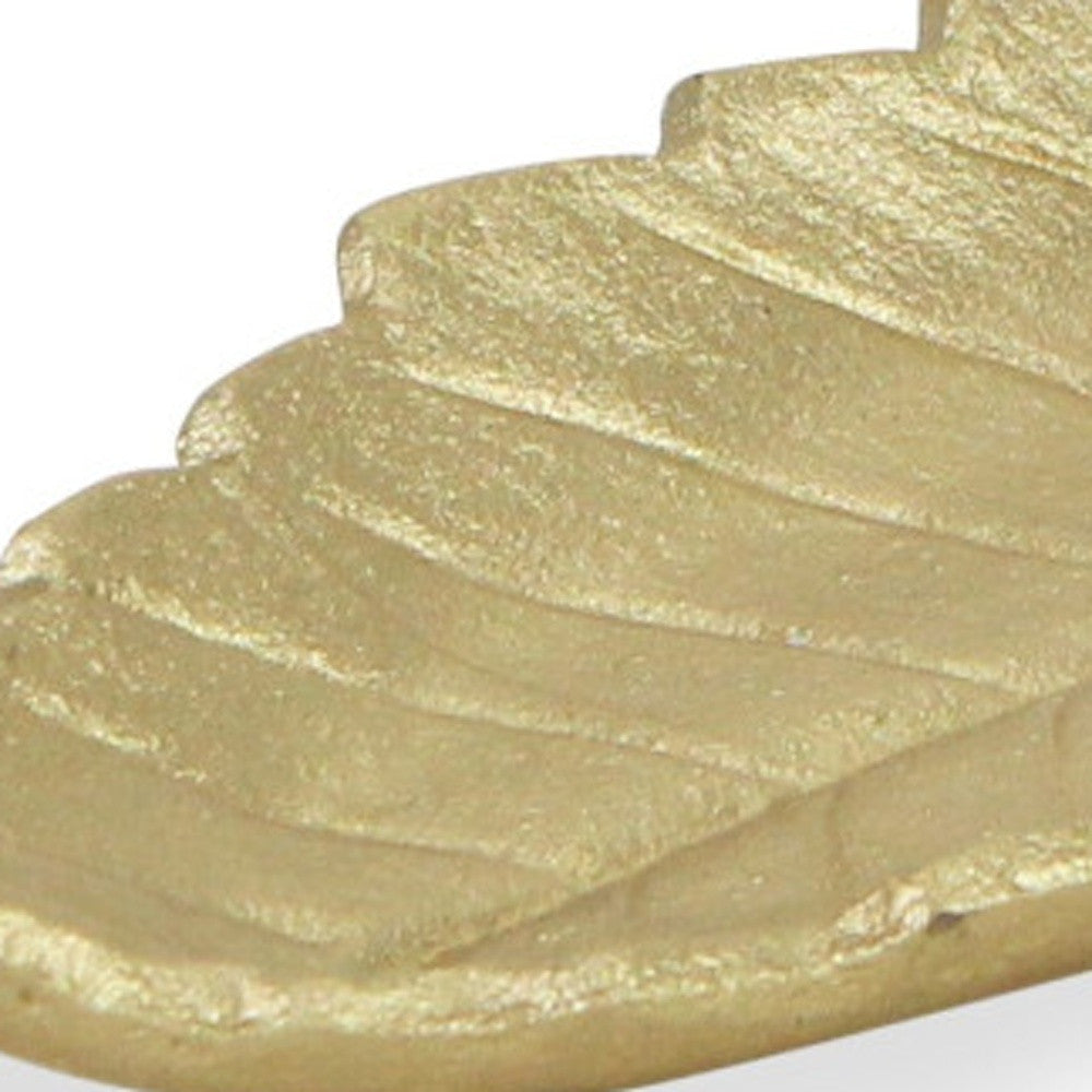 10" Gold Leaf Metal Handmade Tray-7