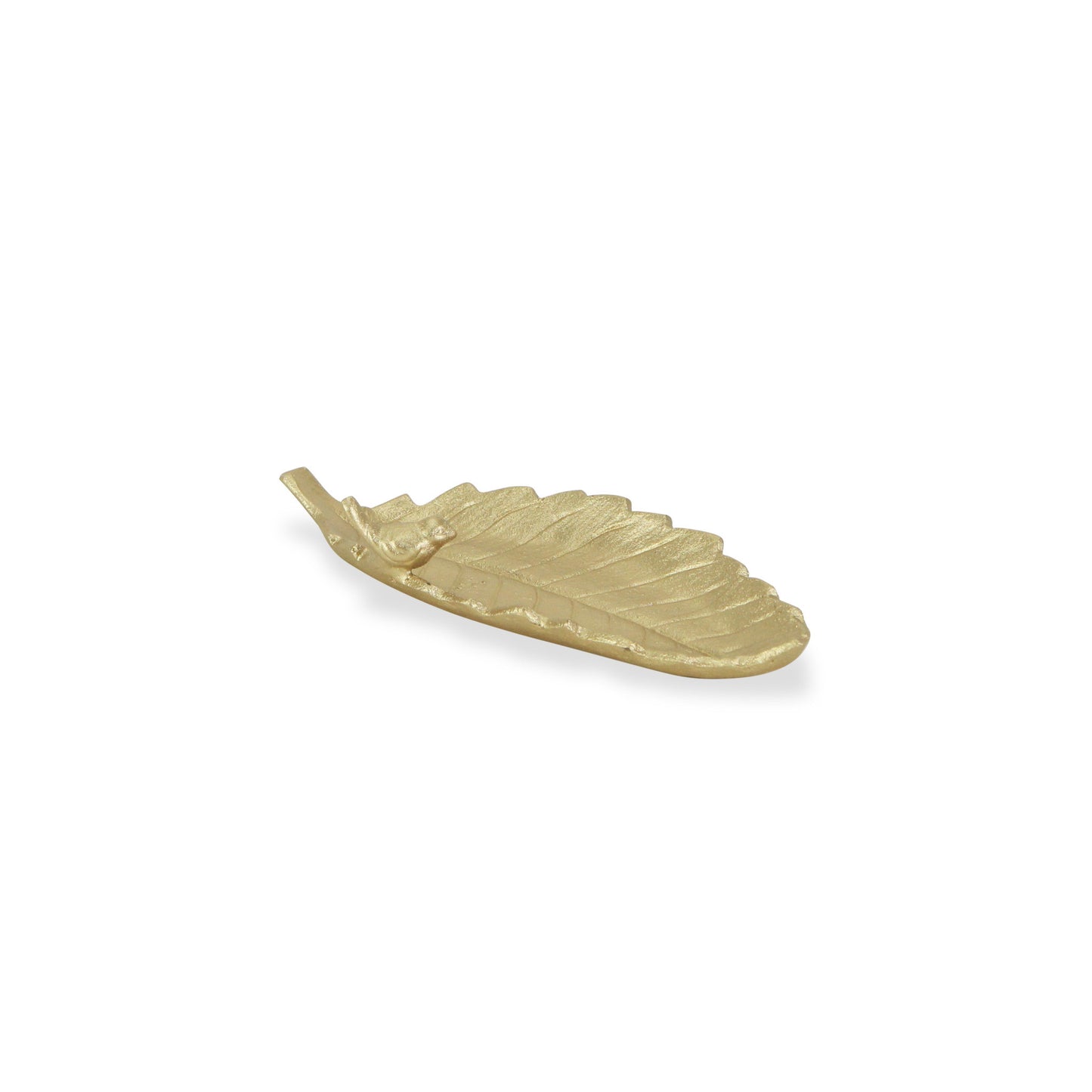 10" Gold Leaf Metal Handmade Tray-8