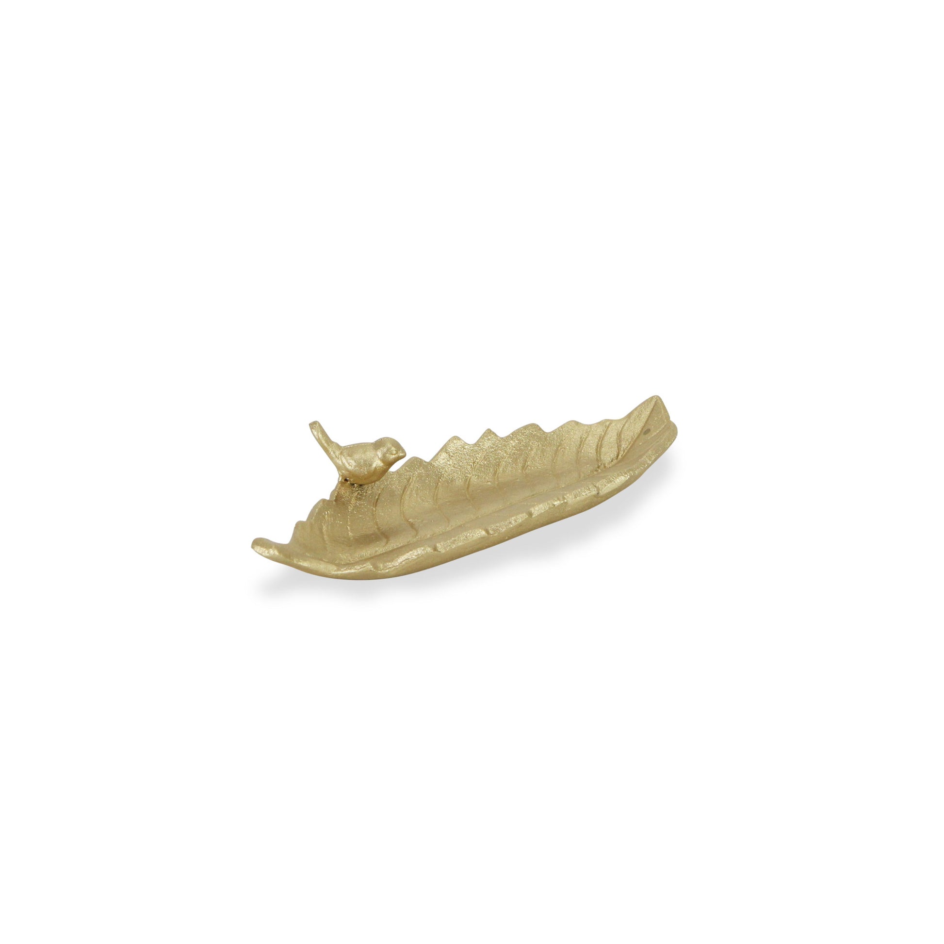 10" Gold Leaf Metal Handmade Tray-4