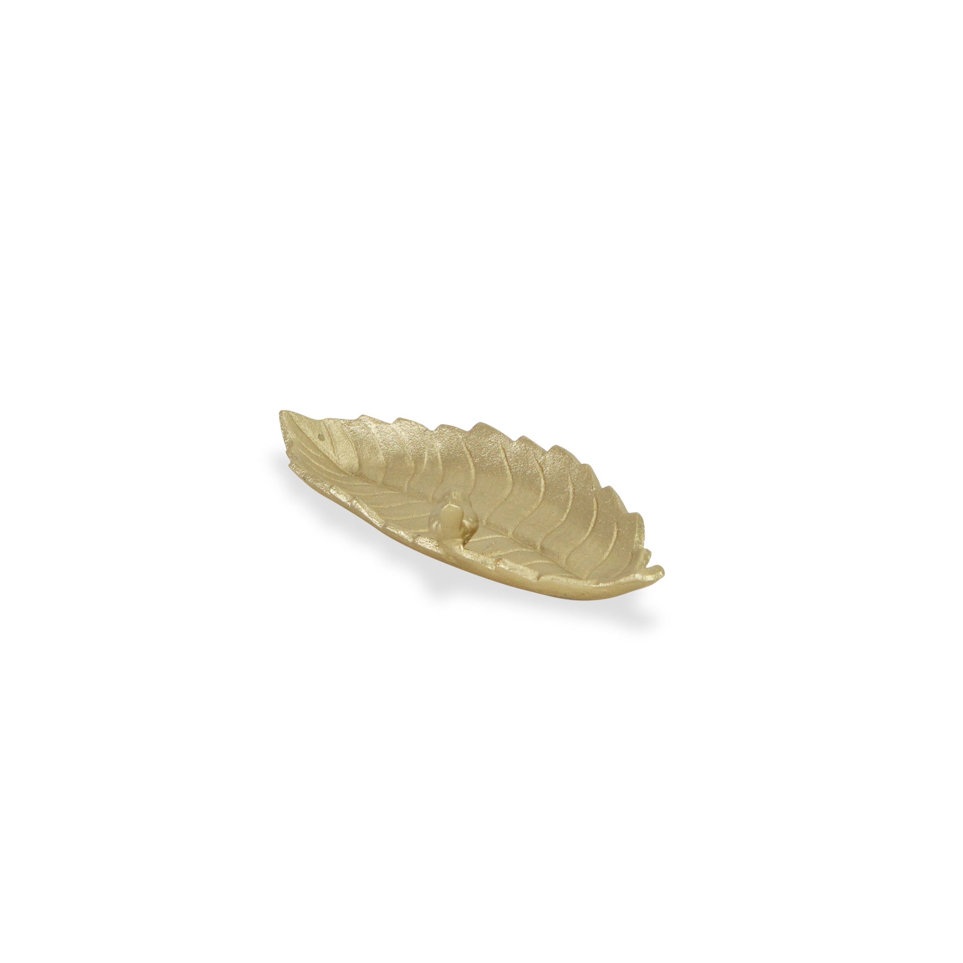 10" Gold Leaf Metal Handmade Tray-6