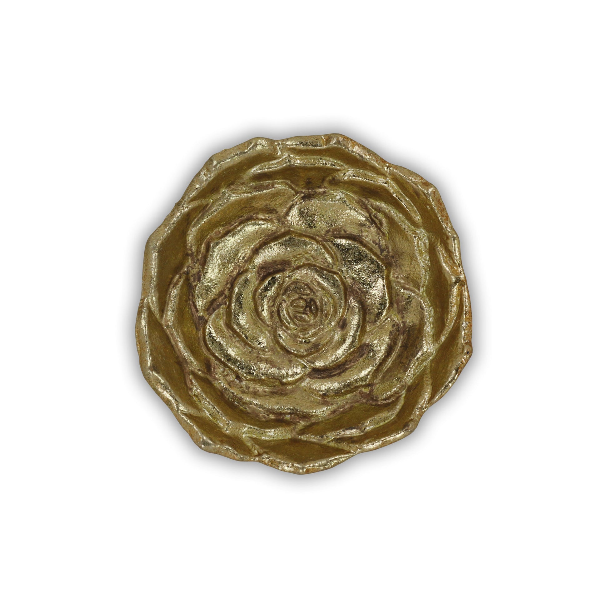 5" Gold Novelty Metal Handmade Tray-0