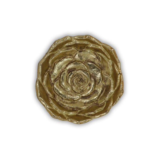 5" Gold Novelty Metal Handmade Tray-0